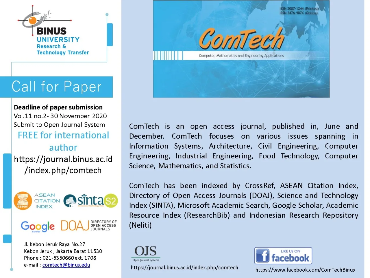 ComTech journal call for papers